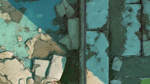 Broken Anime Surface Texture Loop Stock Footage 309438575