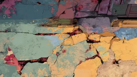 Broken Anime Surface Texture Loop Stock Footage 309438766