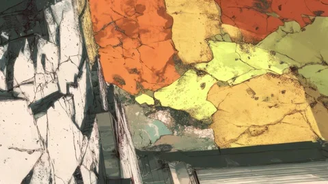 Broken Anime Surface Texture Loop Stock-Footage 309439108