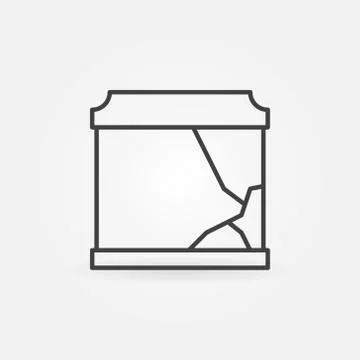 Broken aquarium icon Stock Illustration