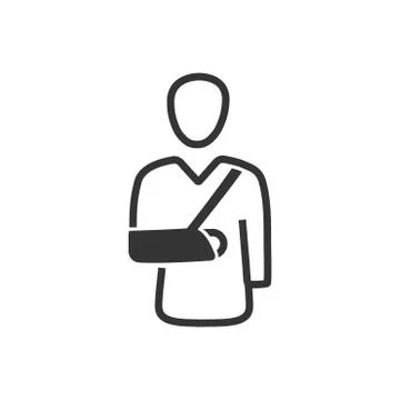 Broken Arm Icon Illustrazione stock