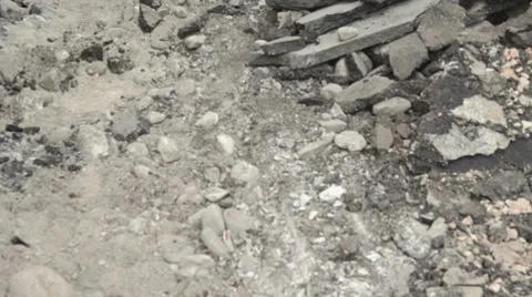 Broken asphalt background, looking bottom-up Stock-Footage 7740822