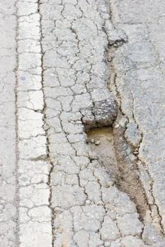 Broken asphalt Stock Photos