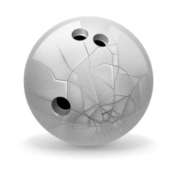 Broken ball Stock Illustration
