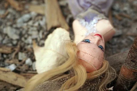 Broken barbie Foto stock
