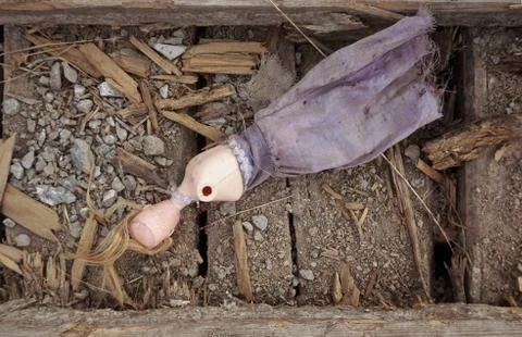 Broken barbie Foto stock