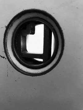 Broken Bathroom Latch 写真素材