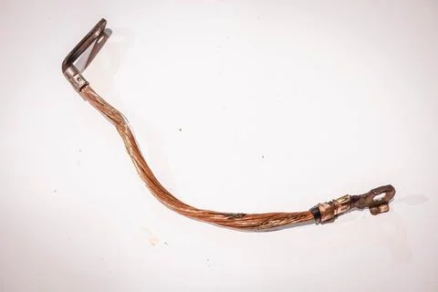 A Broken Battery Ground Cable or Strap of Volkswagen Tiguan 2014 Stock Photos