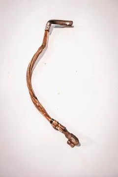 Broken Battery Ground Cable or Strap of VW Tiguan 2014 Stock Photos