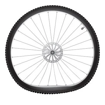 Broken bicycle wheel Stock Illustration
