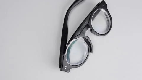 Broken Black Diopter Glasses. Stock Footage 130859649