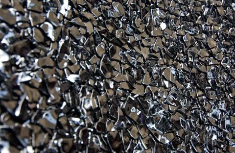 Broken black glass texture Stock Photos