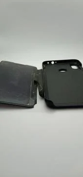 Broken Black Soft Case Stock Photos