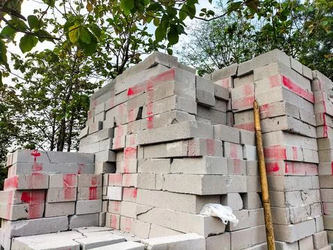 Broken blocks Stock Photos