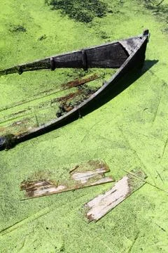 Broken boat Stock Photos