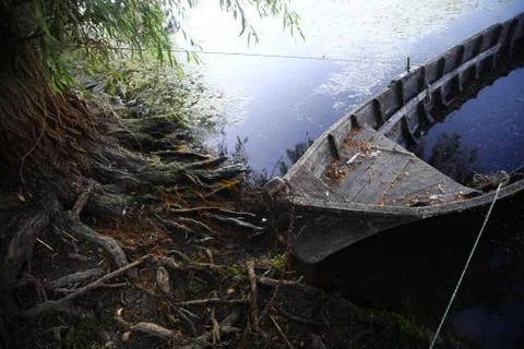 Broken boat Stock Photos