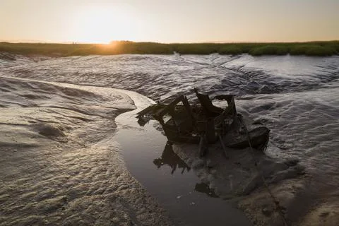 Broken boat Foto stock
