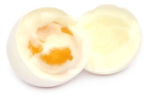 Broken boiled egg Stock Photos