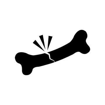 Broken bone icon Illustrazione stock