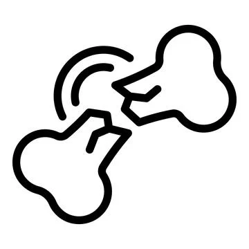 Broken bone icon outline vector. Xray machine Stock Illustration