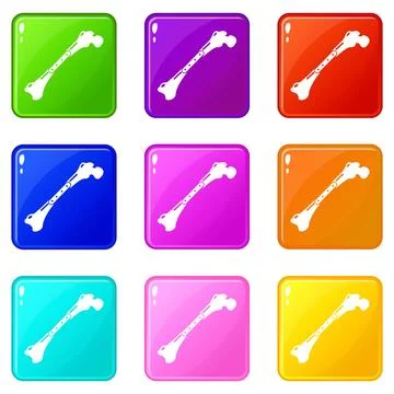 Broken bone icon, simple style. Stock Illustration