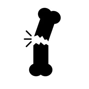 Broken bone icon on white background. flat style. human broken bone sign. Stock Illustration