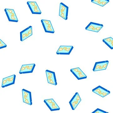 Broken bone x-ray isometric icon seamless pattern 스톡 일러스트