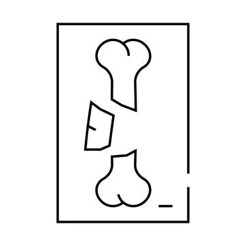 Broken bone x-ray line icon vector illustration Stock Illustration
