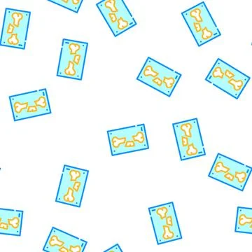 Broken bone x-ray vector seamless pattern Stockillustratie