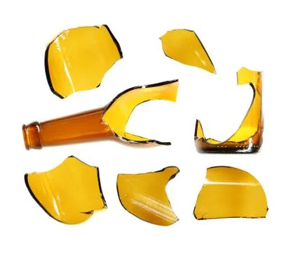 Broken bottle Stock Photos
