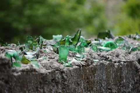 Broken bottles Foto stock