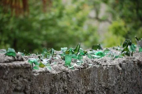 Broken bottles Stock Photos