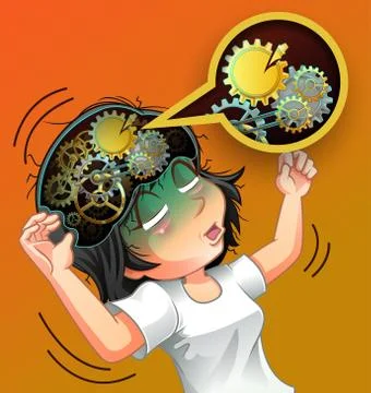 Broken brain. Stock Illustration