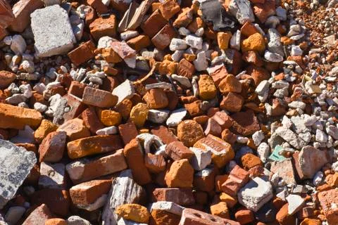Broken brick background Stock-Fotos