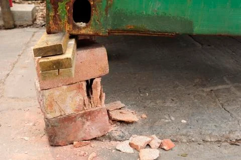 Broken brick Stock Photos