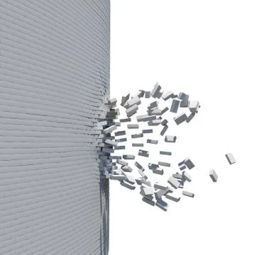 Broken brick wall Illustrazione stock