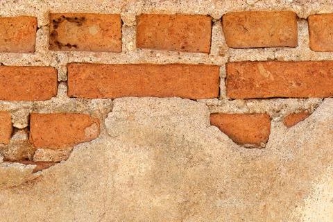 Broken brick wall for pattern Stock Photos