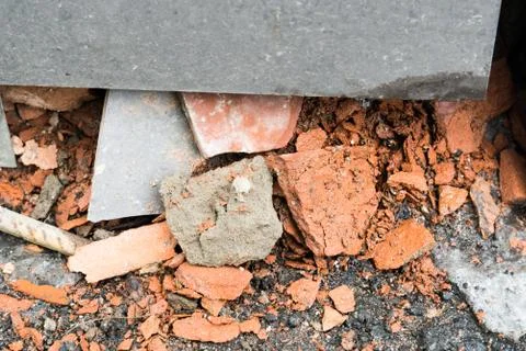 Broken bricks Stock Photos