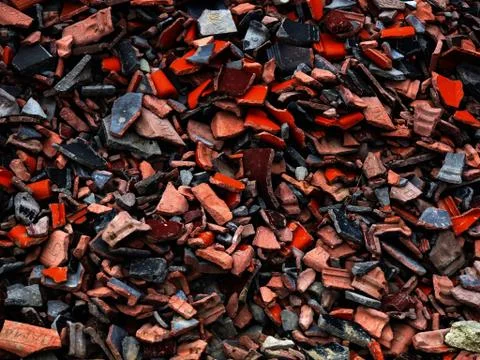 Broken Bricks as a Texture or Wallpaper Stock Photos