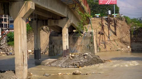 Broken bridge in rural India Stock-Footage 321038738