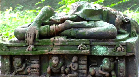 Broken Buddha Stock Footage 69041448