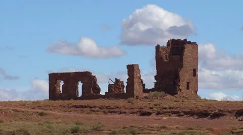 Broken Building in the Desert Video stock 10801343