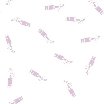 Broken cable charger glyph seamless pattern Stock Illustration