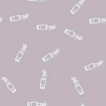 Broken cable charger line seamless pattern Stock Illustration