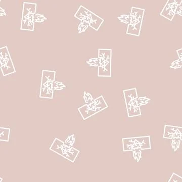Broken cable line vector seamless pattern 스톡 일러스트