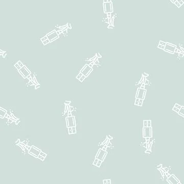 Broken cable usb line seamless pattern Stock Illustration