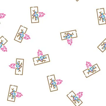 Broken cable vector seamless pattern Stock Illustration