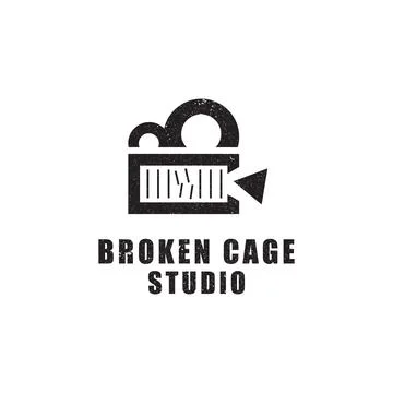 Broken cage studio , film and video studio logo design,good for business and  Stock Illustration