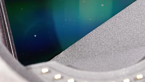 Broken camera shutter highlights internal damage and potential repairs Stock Footage 308525923