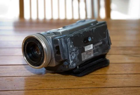 Broken camera underwater box Stock Photos